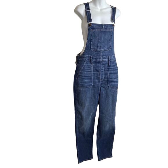 NWT MADEWELL Stovepipe Overalls Women Large Cosman Wash Blue Denim Skinny Jeans - Picture 6 of 13
